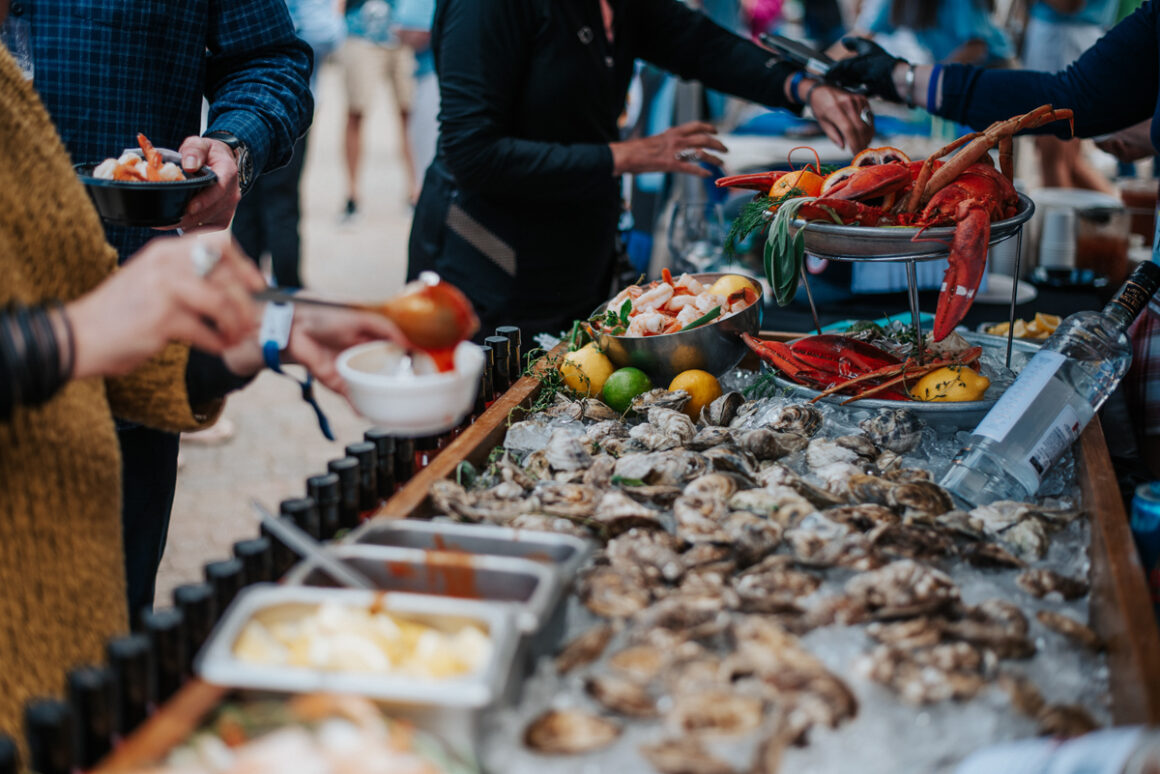 A seafood spread at the Hilton Head Seafood Festival