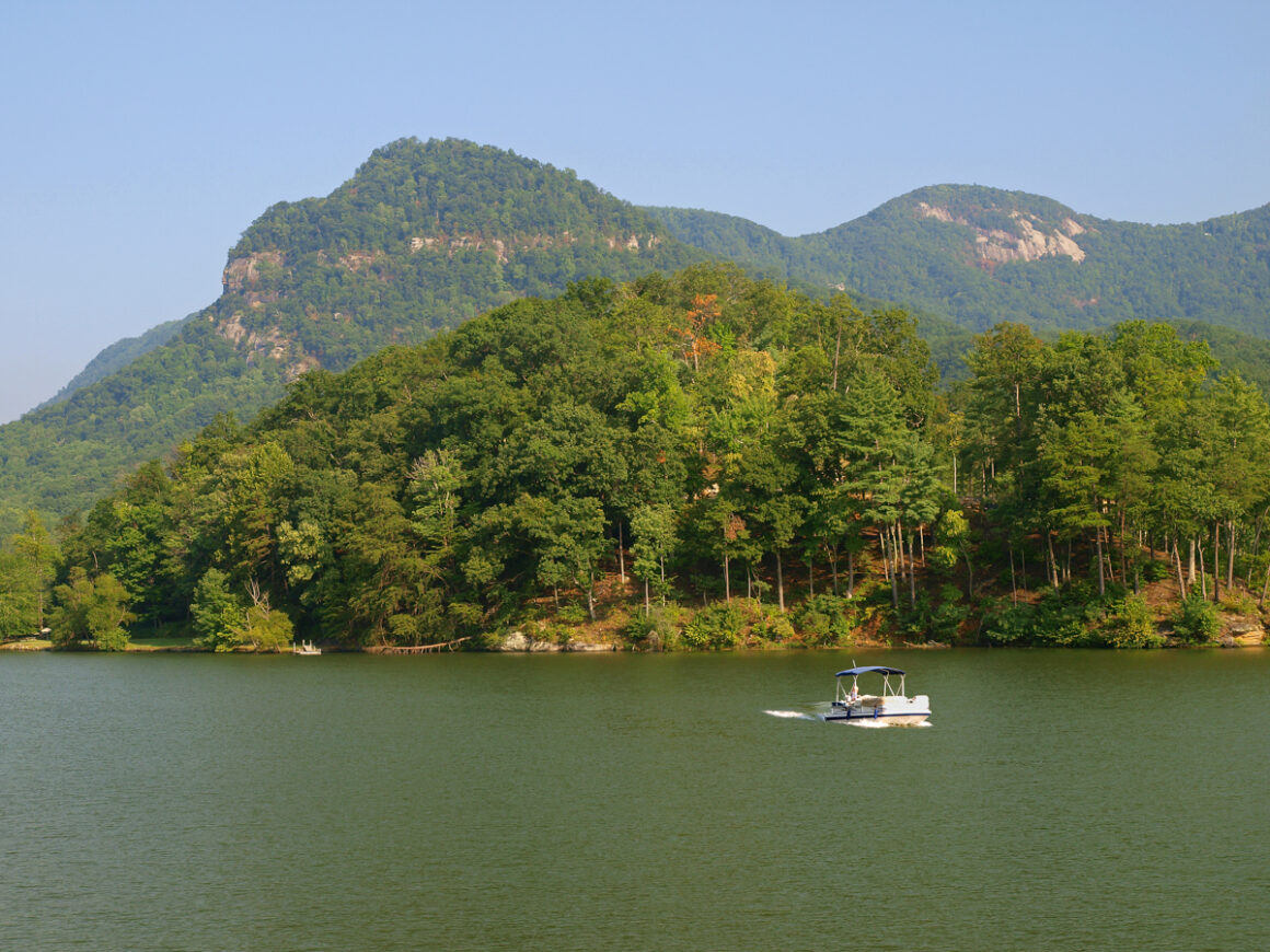 Lake Lure is one of the more picturesque lakes in NC with views of the gorgeous Chimney Rock area