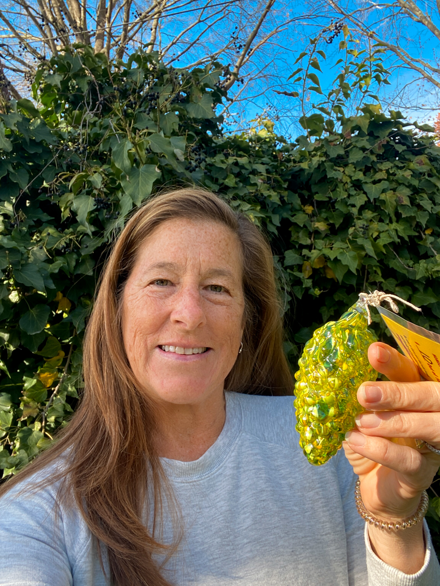 Lucky person that found a Starworks glass pinecone for the Sandhills Pinecone Pathways Program - Moore County NC