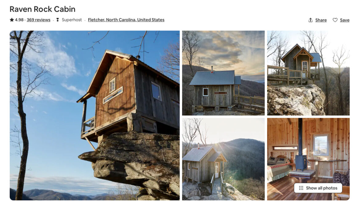 Asheville NC Airbnb Raven Rock Cabin